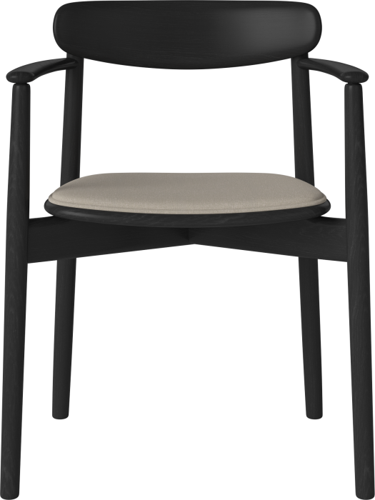 Merge Upholstered Dining Chair with armrest_Soil Sand_Black lacquered oak Solid 02-119-06_00067.png