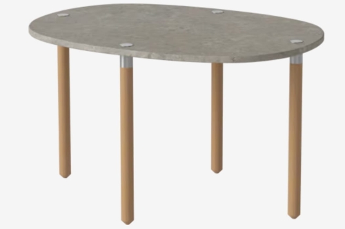 BOLIA stolik kawowy TUK S h42 szary marmur / dąb naturalny