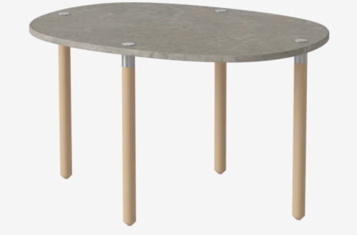 BOLIA stolik kawowy TUK S h42 szary marmur / dąb bielony