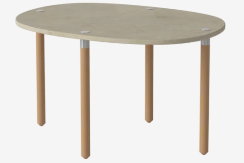 BOLIA stolik kawowy TUK S h42 szarobeżowy marmur / dąb naturalny