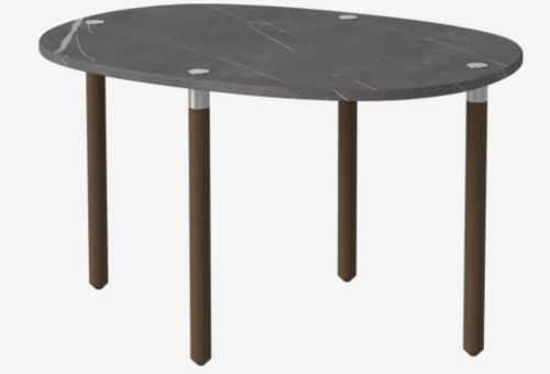 BOLIA stolik kawowy TUK S h42 ciemnoszary marmur / ciemny dąb