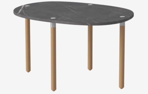 BOLIA stolik kawowy TUK S h42 ciemnoszary marmur / dąb naturalny