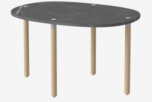 BOLIA stolik kawowy TUK S h42 ciemnoszary marmur / dąb bielony