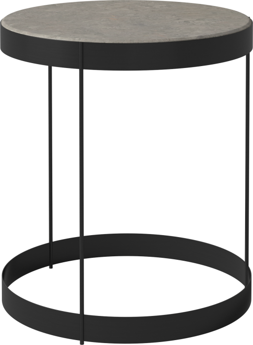 Drum Coffee Table Ø40 H45 cm_Grigio Bottarga marble_Black lacquered steel 03-105-10_00009_angle.png