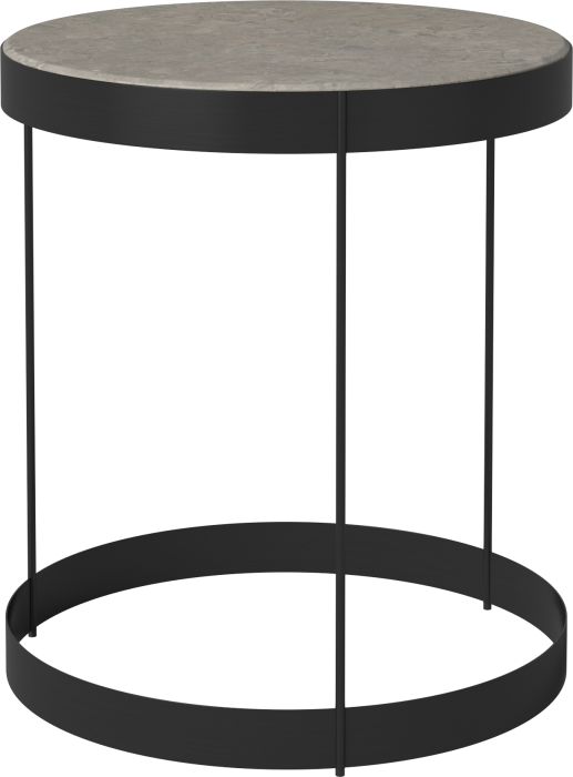 Drum Coffee Table Ø40 H45 cm_Grigio Bottarga marble_Black lacquered steel 03-105-10_00009.png