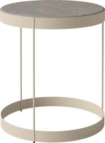 Drum Coffee Table Ø40 H45 cm_Grigio Bottarga marble_Creme lacquered steel 03-105-10_00013_angle.png