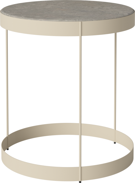 Drum Coffee Table Ø40 H45 cm_Grigio Bottarga marble_Creme lacquered steel 03-105-10_00013.png