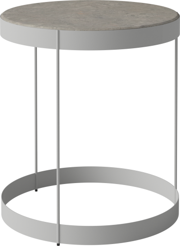 Drum Coffee Table Ø40 H45 cm_Grigio Bottarga marble_Grey lacquered steel 03-105-10_00011_angle.png