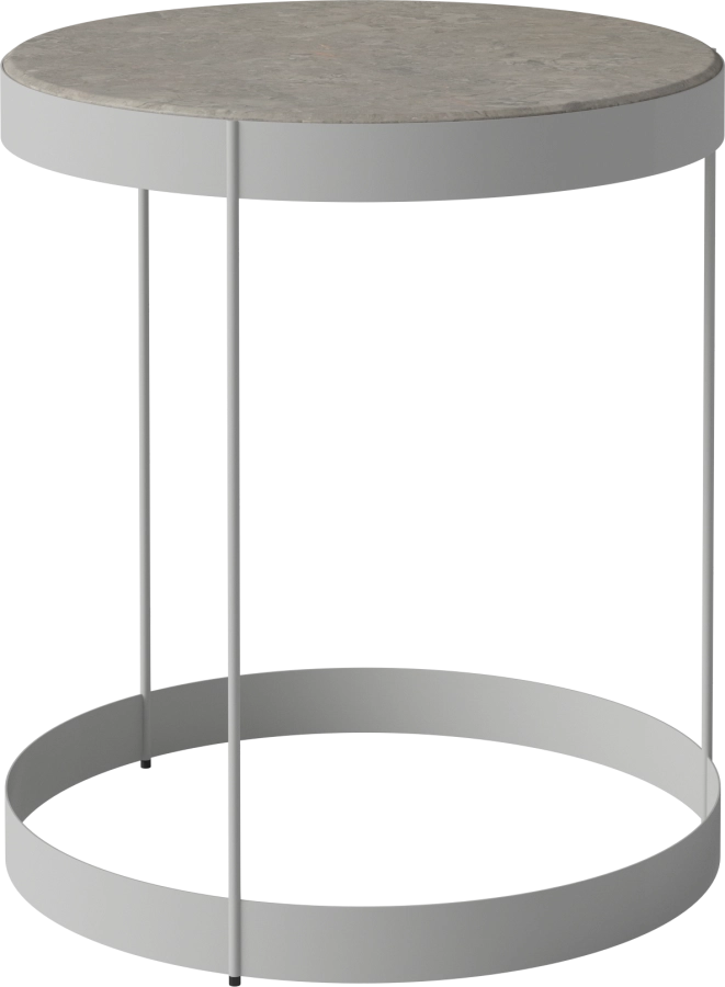 Drum Coffee Table Ø40 H45 cm_Grigio Bottarga marble_Grey lacquered steel 03-105-10_00011_angle.png