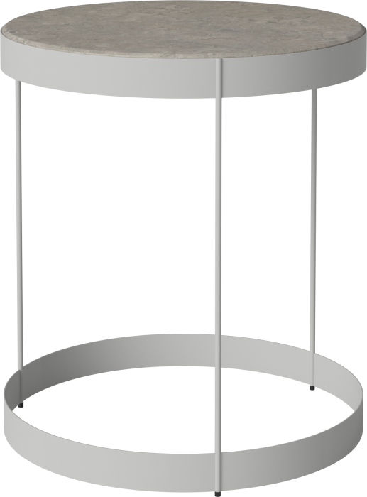 Drum Coffee Table Ø40 H45 cm_Grigio Bottarga marble_Grey lacquered steel 03-105-10_00011.png