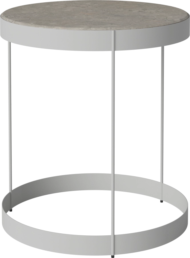 Drum Coffee Table Ø40 H45 cm_Grigio Bottarga marble_Grey lacquered steel 03-105-10_00011.png