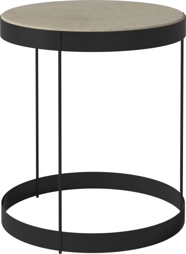 Drum Coffee Table Ø40 H45 cm_Jura Grey marble_Black lacquered steel 03-105-10_00007_angle.png
