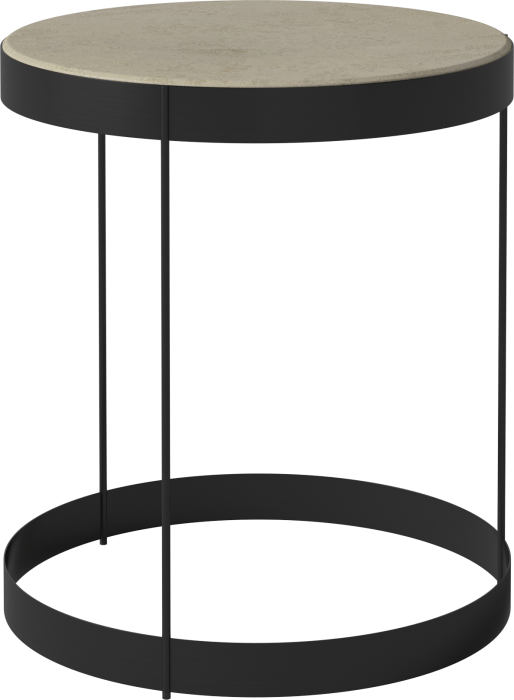 Drum Coffee Table Ø40 H45 cm_Jura Grey marble_Black lacquered steel 03-105-10_00007_angle.png