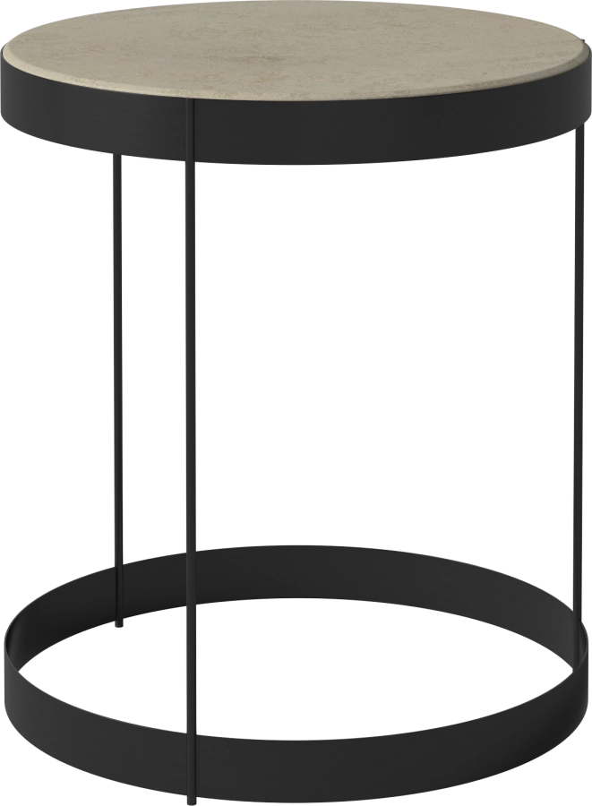 Drum Coffee Table Ø40 H45 cm_Jura Grey marble_Black lacquered steel 03-105-10_00007_angle.png