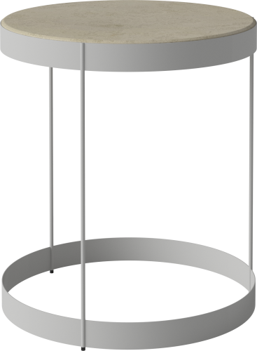 Drum Coffee Table Ø40 H45 cm_Jura Grey marble_Grey lacquered steel 03-105-10_00010_angle.png