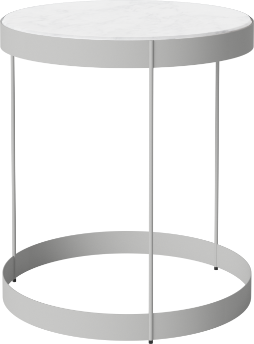 Drum Coffee Table Ø40 H45 cm_Grey_white marble_Grey lacquered steel 03-105-10_00004.png