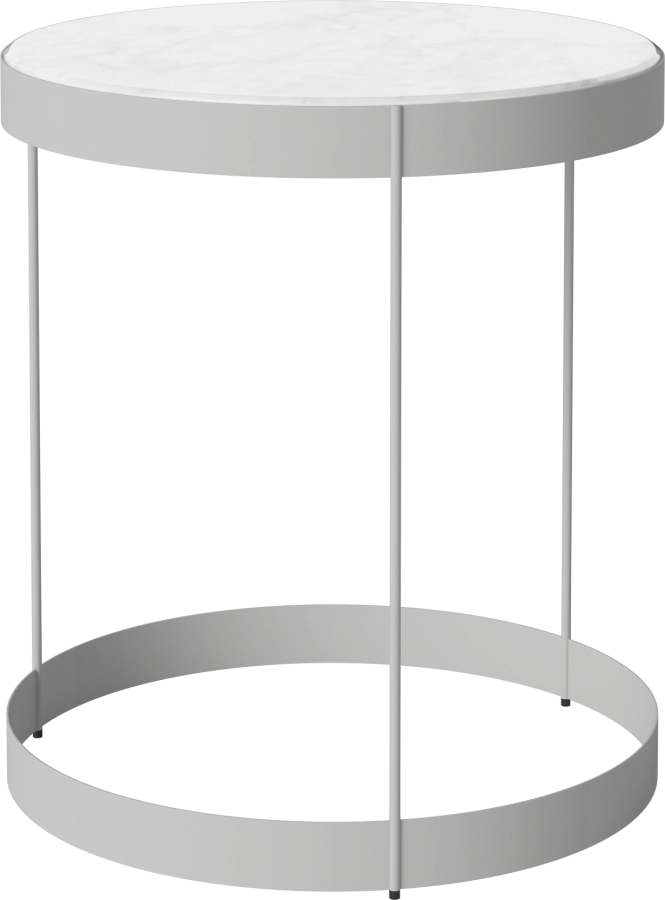 Drum Coffee Table Ø40 H45 cm_Grey_white marble_Grey lacquered steel 03-105-10_00004.png