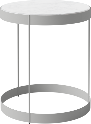 Drum Coffee Table Ø40 H45 cm_Grey_white marble_Grey lacquered steel 03-105-10_00004_angle.png
