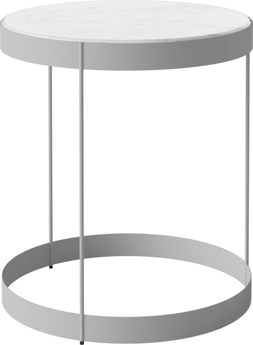 Drum Coffee Table Ø40 H45 cm_Grey_white marble_Grey lacquered steel 03-105-10_00004_angle.png
