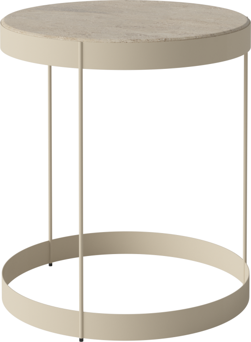Drum Coffee Table Ø40 H45 cm_Sand Travertine_Creme lacquered steel 03-105-10_00006_angle.png
