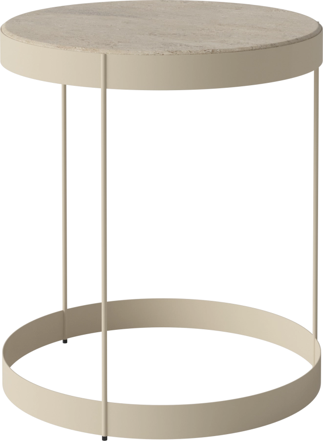 Drum Coffee Table Ø40 H45 cm_Sand Travertine_Creme lacquered steel 03-105-10_00006_angle.png
