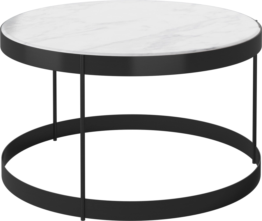 Drum Coffee Table Ø60 H35 cm_Grey_white marble_Black lacquered steel 03-105-15_00003_angle.png