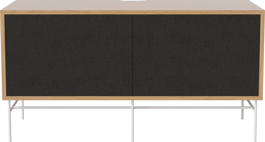 Case HiFi w. base - Medium 35 cm_White lacquered steel_Black fabric_Black fabric_Oiled oak Veneer_TSCA 04-007-87_13100842.png