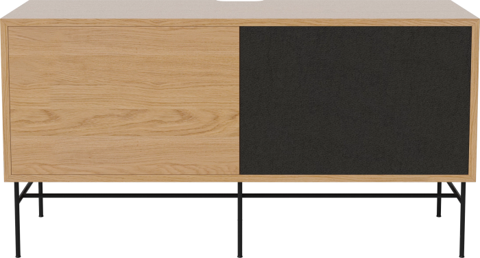 Case HiFi w. base - Medium 35 cm_Black lacquered steel_Oiled oak Veneer_Black fabric_Oiled oak Veneer_TSCA 04-007-87_13100897.png