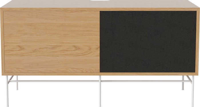 Case HiFi w. base - Medium 35 cm_White lacquered steel_Oiled oak Veneer_Black fabric_Oiled oak Veneer_TSCA 04-007-87_13100912.png