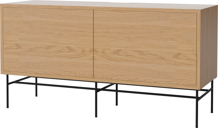 Case HiFi w. base - Medium 35 cm_Black lacquered steel_Oiled oak Veneer_Oiled oak Veneer_Oiled oak Veneer_TSCA 04-007-87_13100967_angle.png