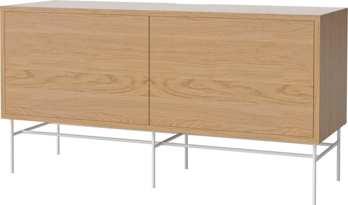Case HiFi w. base - Medium 35 cm_White lacquered steel_Oiled oak Veneer_Oiled oak Veneer_Oiled oak Veneer_TSCA 04-007-87_13100982_angle.png