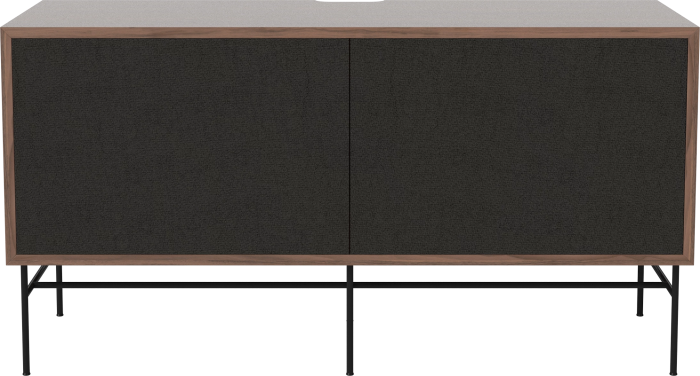Case HiFi w. base - Medium 35 cm_Black lacquered steel_Black fabric_Black fabric_Oiled walnut Veneer_TSCA 04-007-87_13100828.png