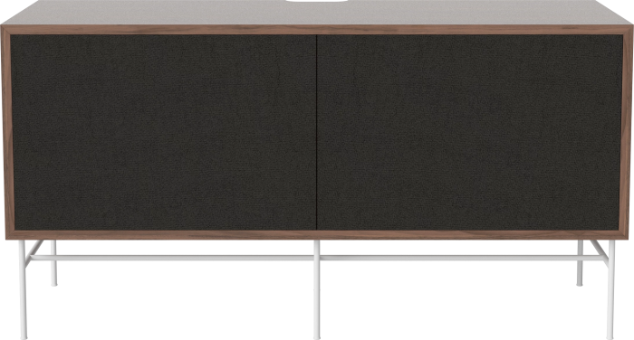 Case HiFi w. base - Medium 35 cm_White lacquered steel_Black fabric_Black fabric_Oiled walnut Veneer_TSCA 04-007-87_13100843.png