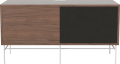 Case HiFi w. base - Medium 35 cm_White lacquered steel_Oiled walnut Veneer_Black fabric_Oiled walnut Veneer_TSCA 04-007-87_13101123.png