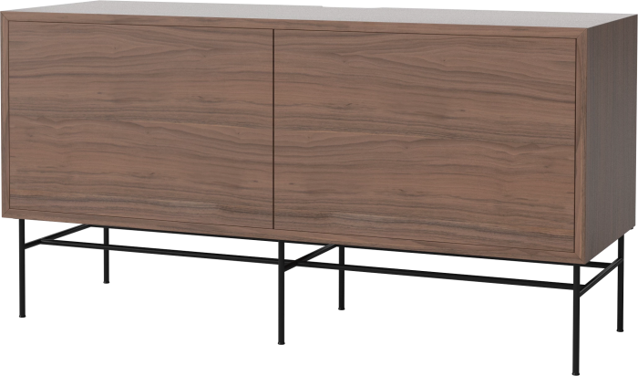 Case HiFi w. base - Medium 35 cm_Black lacquered steel_Oiled walnut Veneer_Oiled walnut Veneer_Oiled walnut Veneer_TSCA 04-007-87_13101178_angle.png