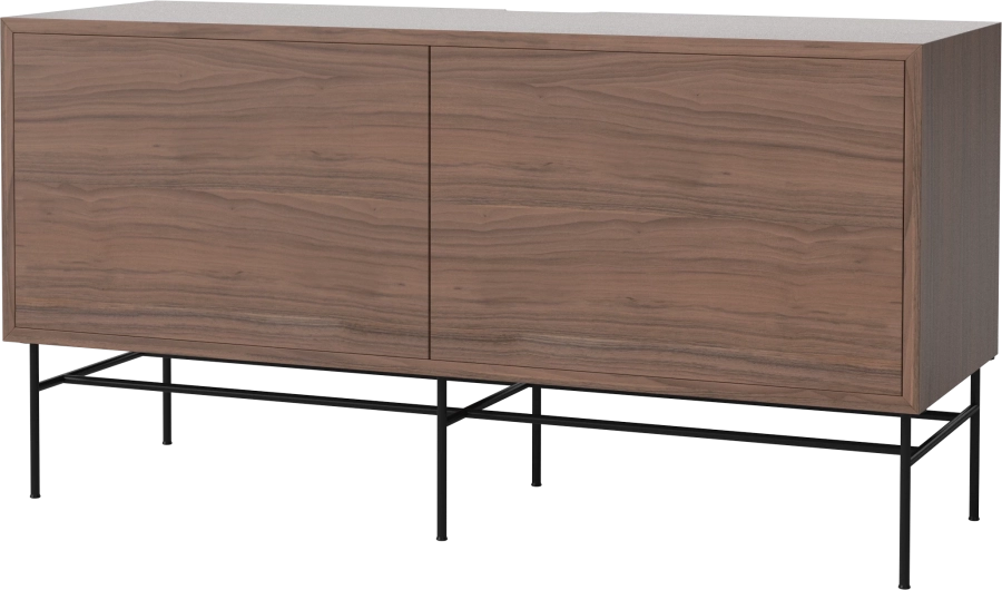 Case HiFi w. base - Medium 35 cm_Black lacquered steel_Oiled walnut Veneer_Oiled walnut Veneer_Oiled walnut Veneer_TSCA 04-007-87_13101178_angle.png