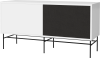 Case HiFi w. base - Medium 35 cm_Black lacquered steel_White lacquered MDF_Black fabric_White lacquered MDF_TSCA 04-007-87_13101214_angle.png