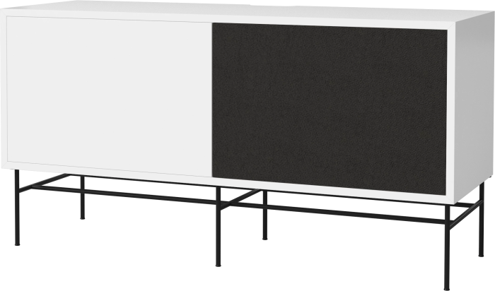 Case HiFi w. base - Medium 35 cm_Black lacquered steel_White lacquered MDF_Black fabric_White lacquered MDF_TSCA 04-007-87_13101214_angle.png