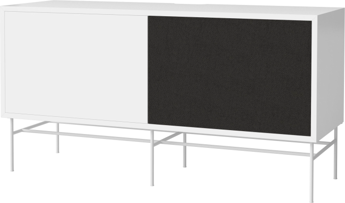 Case HiFi w. base - Medium 35 cm_White lacquered steel_White lacquered MDF_Black fabric_White lacquered MDF_TSCA 04-007-87_13101229_angle.png