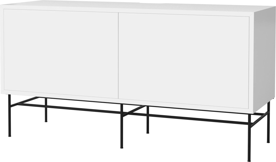 Case HiFi w. base - Medium 35 cm_Black lacquered steel_White lacquered MDF_White lacquered MDF_White lacquered MDF_TSCA 04-007-87_13101284_angle.png