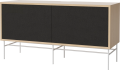 Case HiFi w. base - Medium 35 cm_White lacquered steel_Black fabric_Black fabric_White pigmented oiled oak Veneer_TSCA 04-007-87_13100845_angle.png