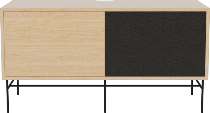 Case HiFi w. base - Medium 35 cm_Black lacquered steel_White pigmented oiled oak Veneer_Black fabric_White pigmented oiled oak Veneer_TSCA 04-007-87_13101005.png