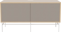 Case HiFi w. base - Medium 35 cm_White lacquered steel_Grey Hifi fabric_Grey Hifi fabric_White pigmented oiled oak Veneer_TSCA 04-007-87_13100880.png