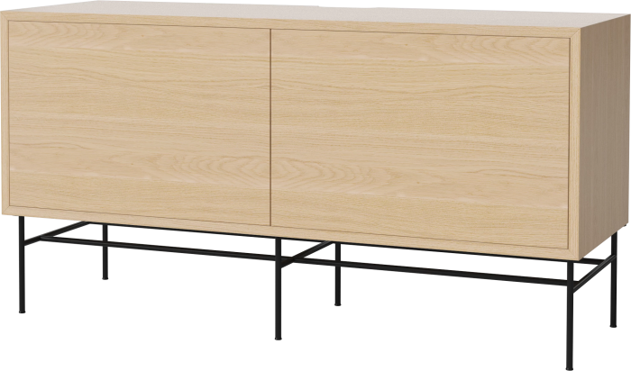 Case HiFi w. base - Medium 35 cm_Black lacquered steel_White pigmented oiled oak Veneer_White pigmented oiled oak Veneer_White pigmented oiled oak Veneer_TSCA 04-007-87_13101075_angle.png