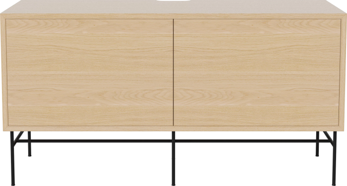 Case HiFi w. base - Medium 35 cm_Black lacquered steel_White pigmented oiled oak Veneer_White pigmented oiled oak Veneer_White pigmented oiled oak Veneer_TSCA 04-007-87_13101075.png