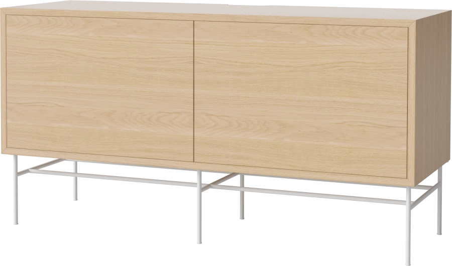 Case HiFi w. base - Medium 35 cm_White lacquered steel_White pigmented oiled oak Veneer_White pigmented oiled oak Veneer_White pigmented oiled oak Veneer_TSCA 04-007-87_13101090_angle.png