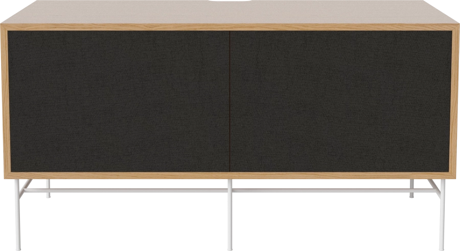 Case HiFi w. base - Medium 48 cm_White lacquered steel_Black fabric_Black fabric_Oiled oak 04-007-86_13100842.png