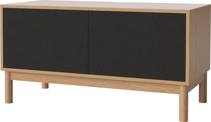 Case HiFi w. base - Medium 48 cm_Oiled oak_Black fabric_Black fabric_Oiled oak 04-007-86_13100832_angle.png
