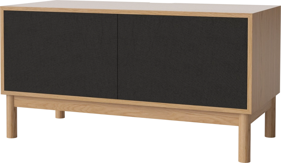 Case HiFi w. base - Medium 48 cm_Oiled oak_Black fabric_Black fabric_Oiled oak 04-007-86_13100832_angle.png