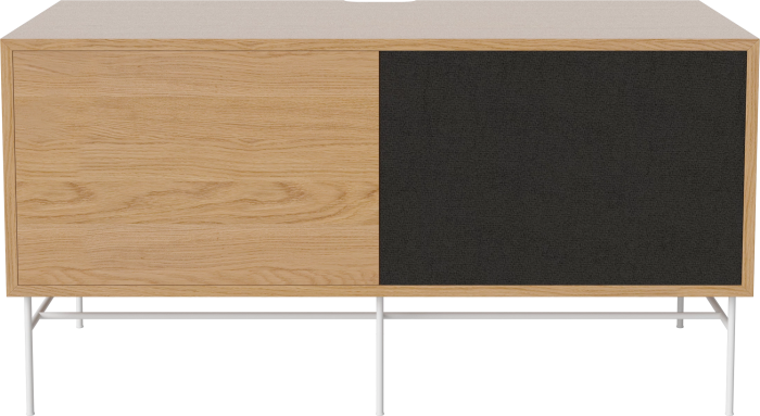 Case HiFi w. base - Medium 48 cm_White lacquered steel_Oiled oak_Black fabric_Oiled oak 04-007-86_13100912.png